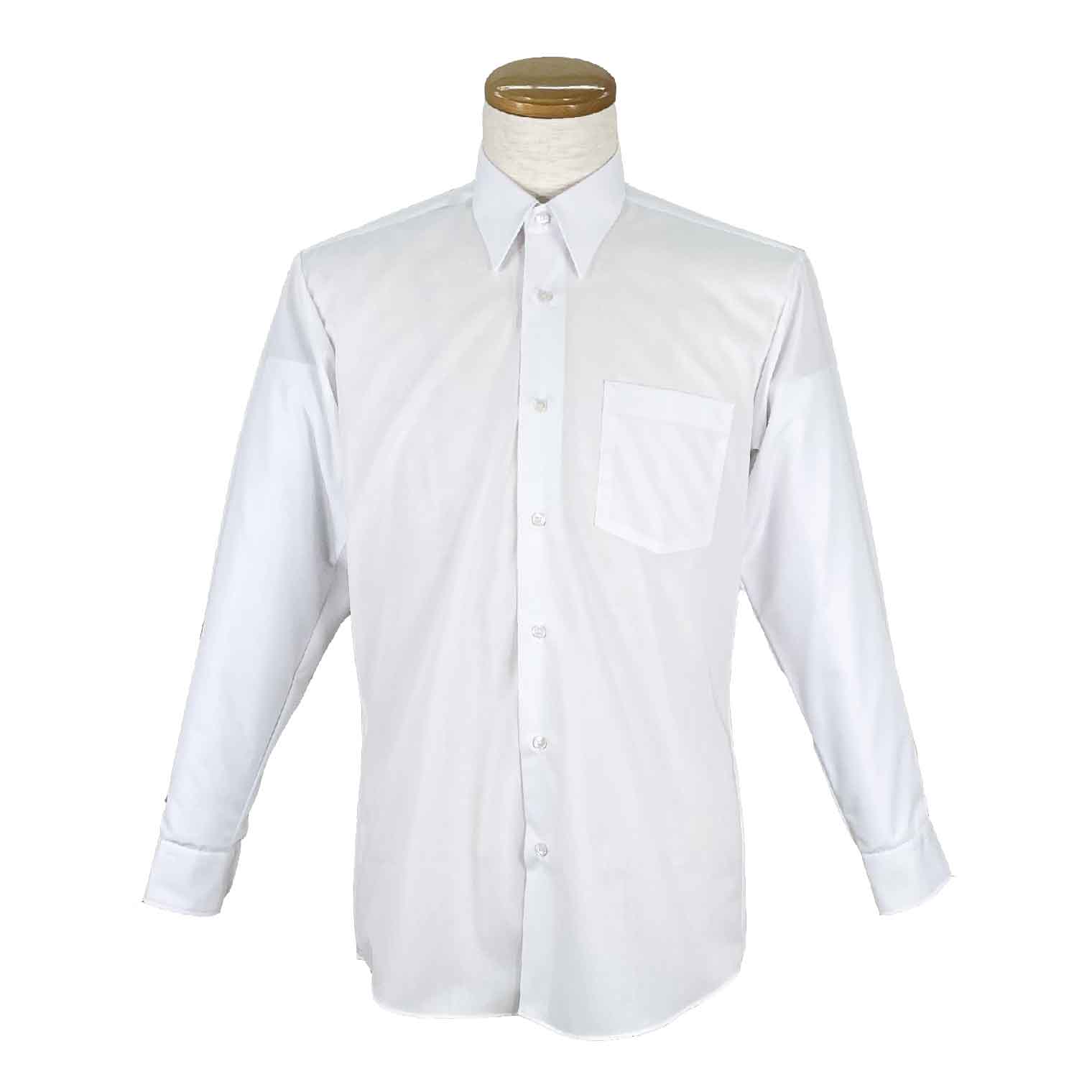 男子 長袖 カッターシャツ ワイシャツ(155A 白): スクールウエア【トンボ公式オンラインモール】