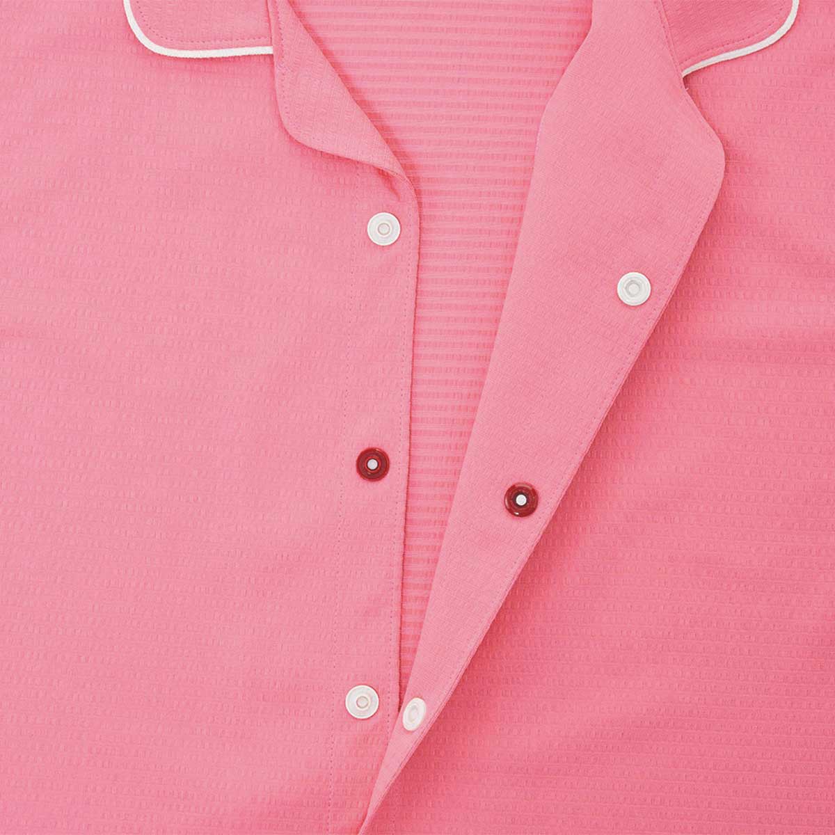 男女兼用 前開きシャツ 高齢者ウエア パジャマ 夏用 サラサラ清涼素材