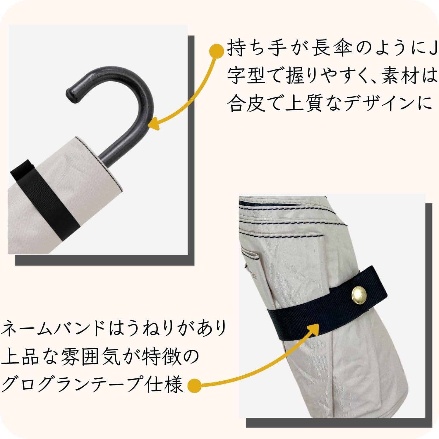 晴雨兼用日傘 折傘 ベージュ オリーブデオリーブ(F ベージュ