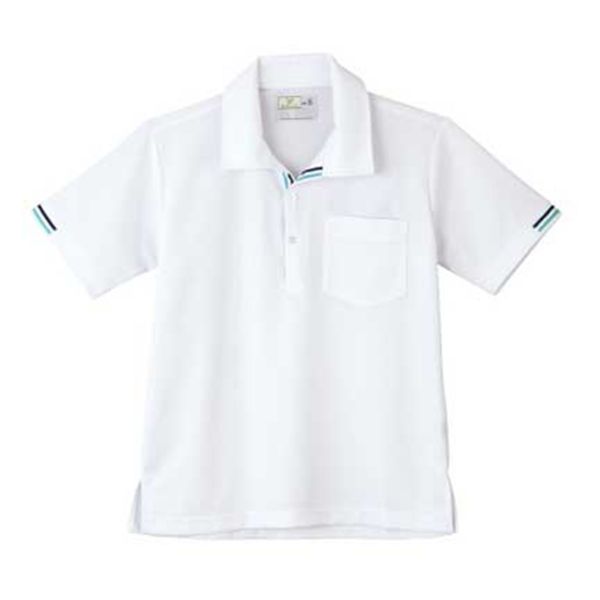 【男女兼用】ニットシャツ（介護士向け）3色カラーテープ付き・涼しい接触・冷感素材