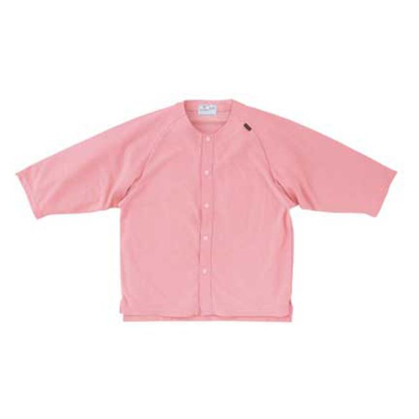 【男女兼用】カラーレスシャツ（高齢者ウエア／パジャマ）夏用・清涼素材で夏場も快適 ・五分袖