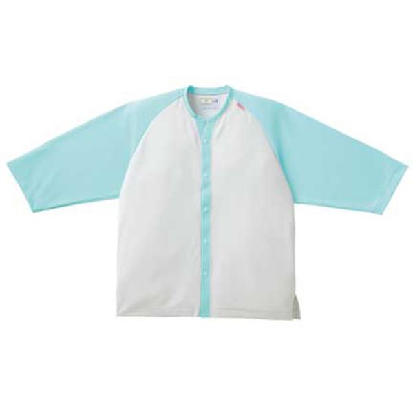 男女兼用 前開きシャツ リハビリ 入院患者向け 通年 リハビリに最適な吸汗速乾シャツ キラク