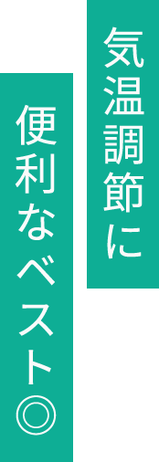 気温調節に便利なベスト