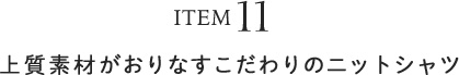 ITEM 11 トラディショナルで知的な印象のウインドペンシャツ